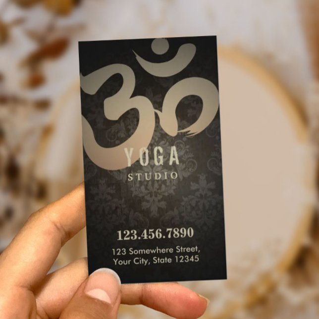 Loyalty Punch | Vintag Damask Yoga Instructor Treuekarte (Von Creator hochgeladen)