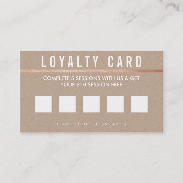 LOYALTY REWARDS KARTE fett, einfache trendy kraft (Vorderseite)