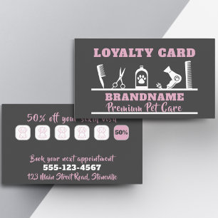 Loyaly Card Pet Care Pflegedienst Visitenkarte