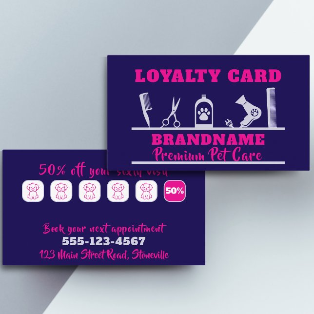 Loyaly Card Pet Care Pflegedienst Visitenkarte (Von Creator hochgeladen)