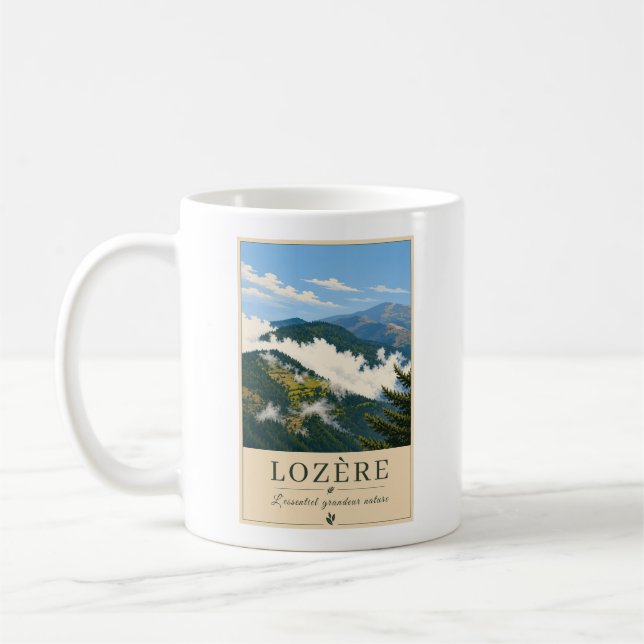 Lozère – Mountains Clouds – Vintage Mug (Gauche)
