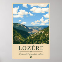 Lozère – Täler – Vintage-Reiseposter