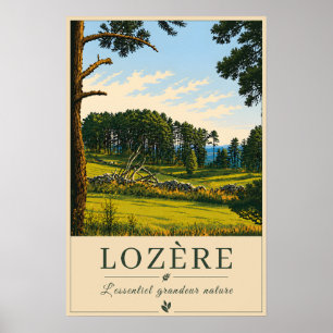 Lozère – Wälder – Vintage-Reiseposter Poster