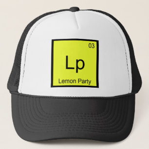 Lp - Zitronenparty Chemie-Elementsymbol-Meme-T-Shi Truckerkappe