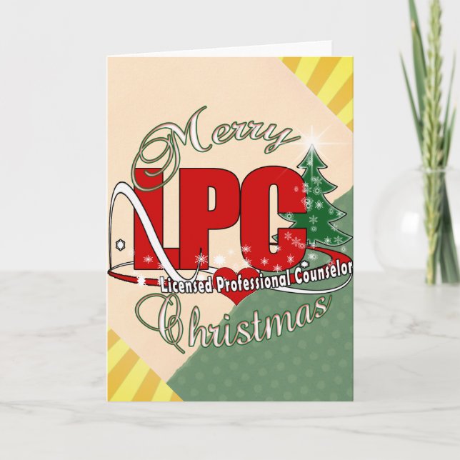 LPC CHRISTMAS Lizenzierter Beruflicher Berater Feiertagskarte (Vorderseite)