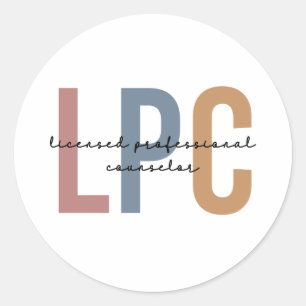 LPC lizenzierter Beruflicher Berater Runder Aufkleber