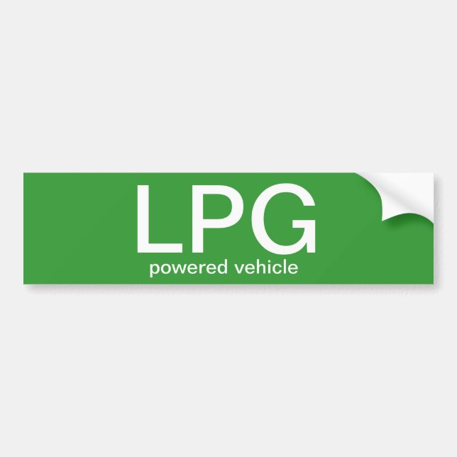 LPG angetriebenes Fahrzeug - Autoaufkleber (Vorne)