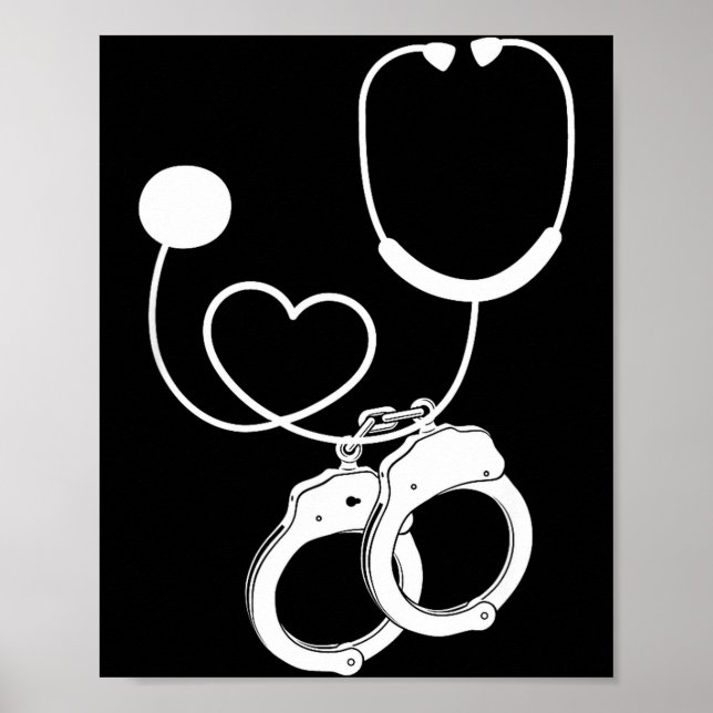 Lpn Correctional Nurse Nursing Stethoscope Officer Poster (Vorne)