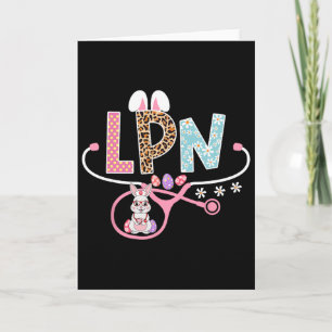 Lpn Licensed Practical Nurse Osterhase Stethoskop Karte