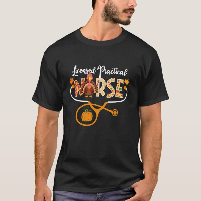 LPN Licensed Practical Nurse Turkey Stethoscope Th T-Shirt (Vorderseite)