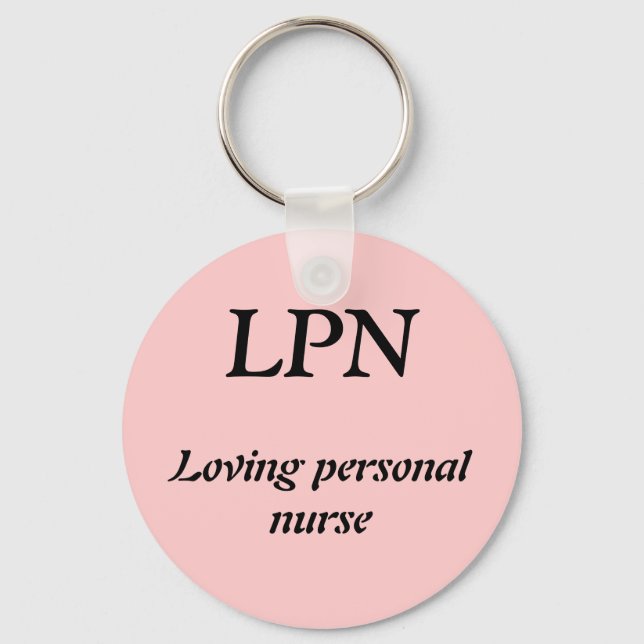 LPN, liebe persönliche Krankenschwester Schlüsselanhänger (Vorderseite)