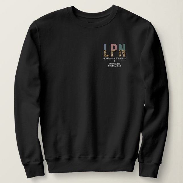 LPN - lizenzierte Krankenversicherung Personalisie Sweatshirt (Design vorne)
