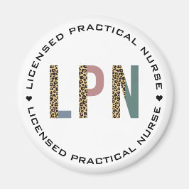 LPN Lizenzierte Typografie für Leoparden Magnet