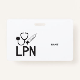 LPN Name Badge Ausweis