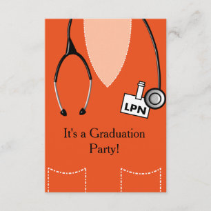 LPN Nurse Abschluss Einladung Scrub #50