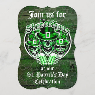 Lprechaun Skulls am St. Patrick's Day: Shenanigans Einladung