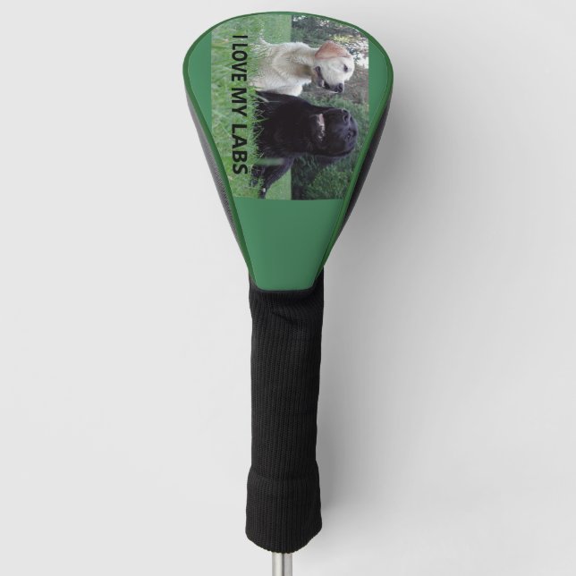 LR I Liebe meine Labradore mit Bild Golf Headcover (Vorderseite)