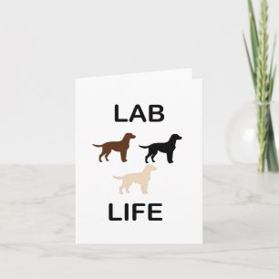 LR Labrador Leben alle Farben Silhouette Karte