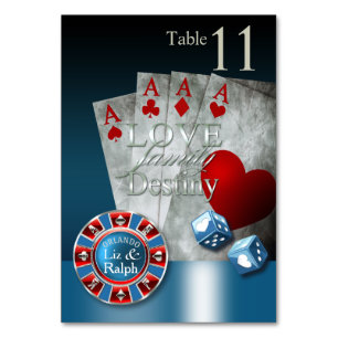 LR Las Vegas Deluxe TC-11   Monaco blau & rot Tischnummer