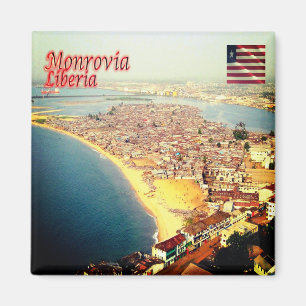LR - Liberia - Monrovia - Panorama Magnet
