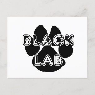 LR Name Pfote schwarz Postkarte