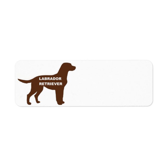 LR Schokolade Labrador Name Silhouette (Vorne)