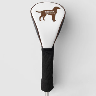 LR Schokolade Labrador Name Silhouette Golf Headcover