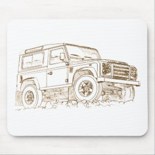 LR-Verteidiger-Feuer Mousepad