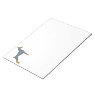 LS Doberman Pinscher blue und Rostsilo Notizblock