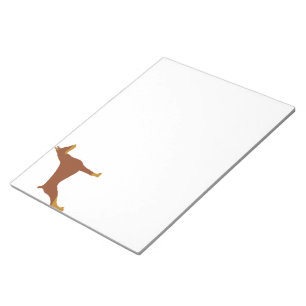 LS Doberman Pinscher Rot und Rostsilo Notizblock