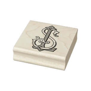 LS Monogram SL Monogram Gummi Ink Briefmarke Gummistempel