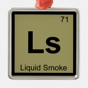 Ls - Periodisches Tabellensymbol für flüssige Ra Ornament Aus Metall