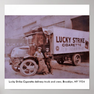 LS Truck Print Copy, Lucky Strike Cigarette del.. Poster