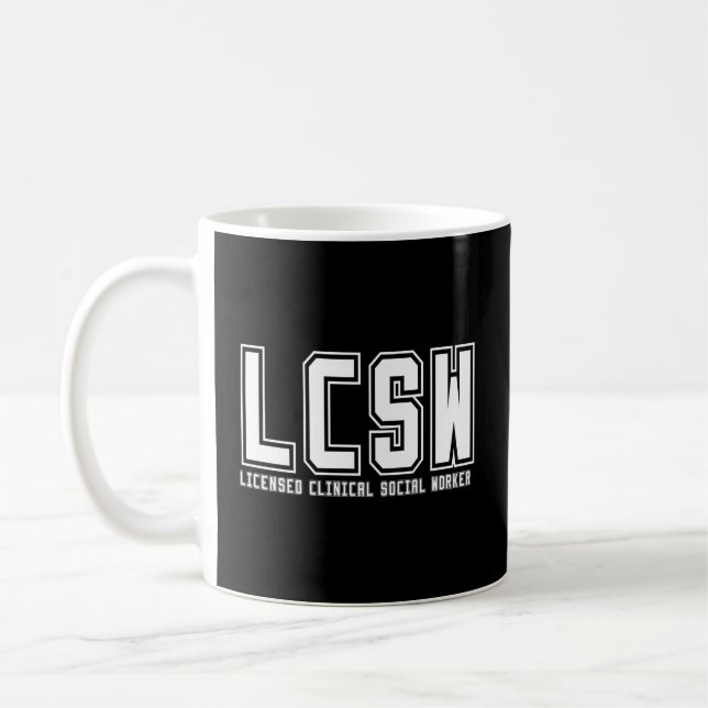 LSCW Clinical Social Worker Abschluss Kaffeetasse (Links)