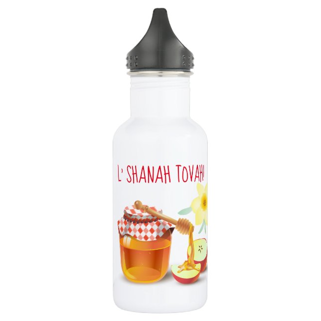 L'Shanah Tovah! Ein guter und süßer Jahreshonig Edelstahlflasche (Links)