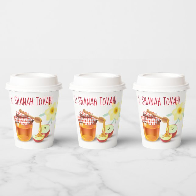 L'Shanah Tovah! Ein guter und süßer Jahreshonig Pappbecher (Multi)