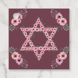 L'Shanah Tovah Star der Blume von David Pink Geschenkanhänger