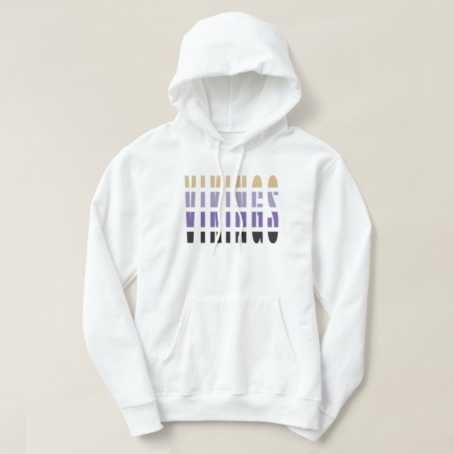 LSHS Vikings Moderne Schrift Hoodie (Design vorne)