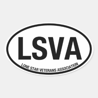 LSVA Car Oval Decal (4 Decals) Ovaler Aufkleber