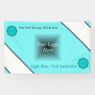 Lt Blue/Aquamarin Blume Ribbon von Kenneth Yoncich Banner