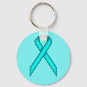 Lt Blue / Aquamarin Standard Ribbon von Kenneth Yo Schlüsselanhänger
