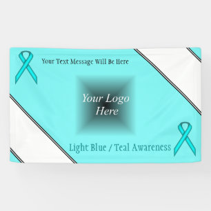 Lt Blue/Aquamarin Standard Ribbon von Kenneth Yonc Banner