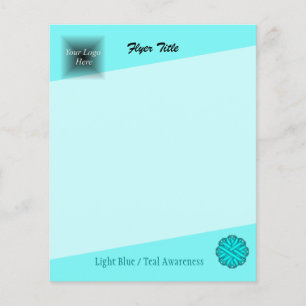 Lt Blue / Aquamarine Blume Ribbon von Kenneth Yonc Flyer