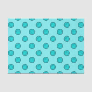 Lt Blue / Aquamarine Blume Ribbon von Kenneth Yonc Seidenpapier