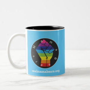 Lt Blue Resist Rainbow Mug