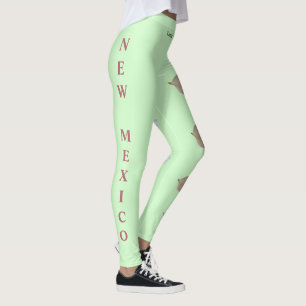 Lt Green New Mexico State Flower Leggings Yucca