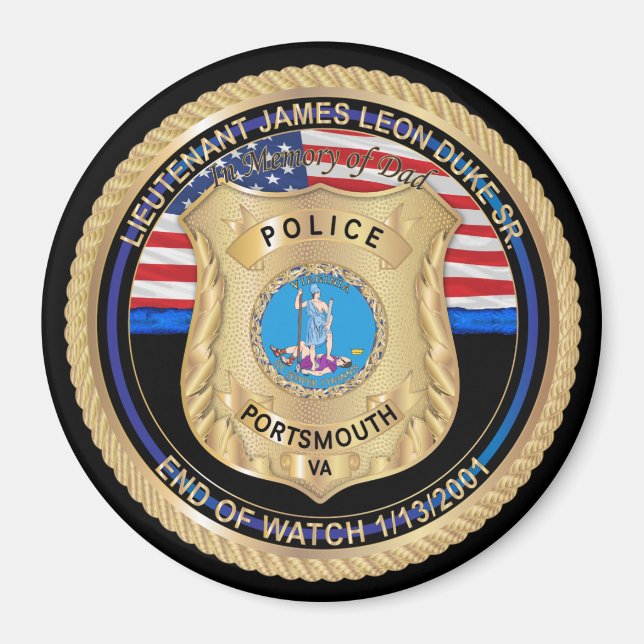 Lt. James Duke Sr Magnet (Devant)