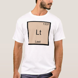 Lt - Leet Lustiges Chemie-Element-Symbol T-Shirt