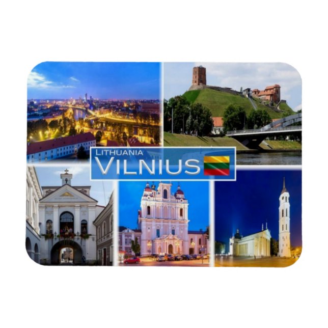 LT Litauen Lettland Litauen Litauen - Vilnius - Magnet (Horizontal)