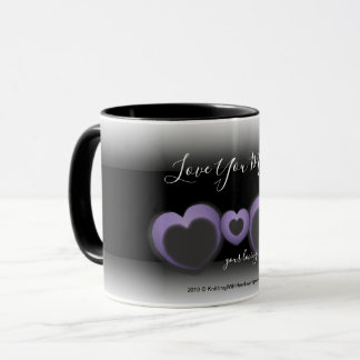 Lt PURPLE ❤ "Liebe, die Sie Mama-" Monogramm-Herz Tasse
